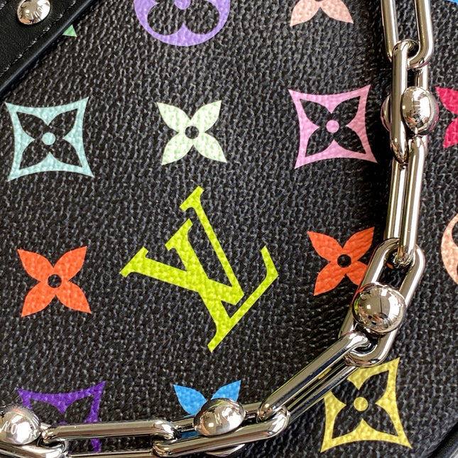 POCHETTE ACCESSOIRES 22 BAG IN MULTICOLOR MONOGRAM CANVAS AND COWHIDE