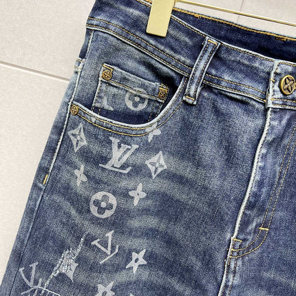 LV BLUE MONOGRAM DENIM JEAN 239498