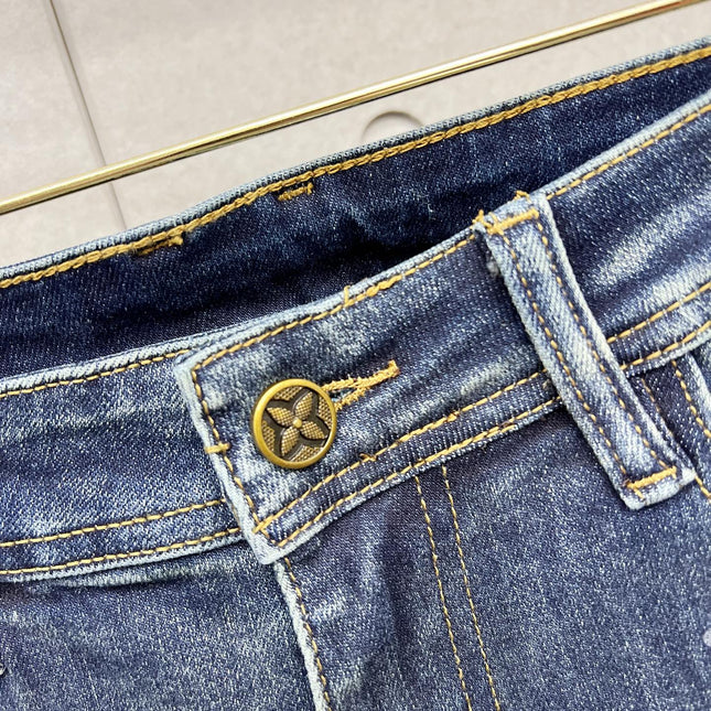 LV BLUE MONOGRAM DENIM JEAN 239498
