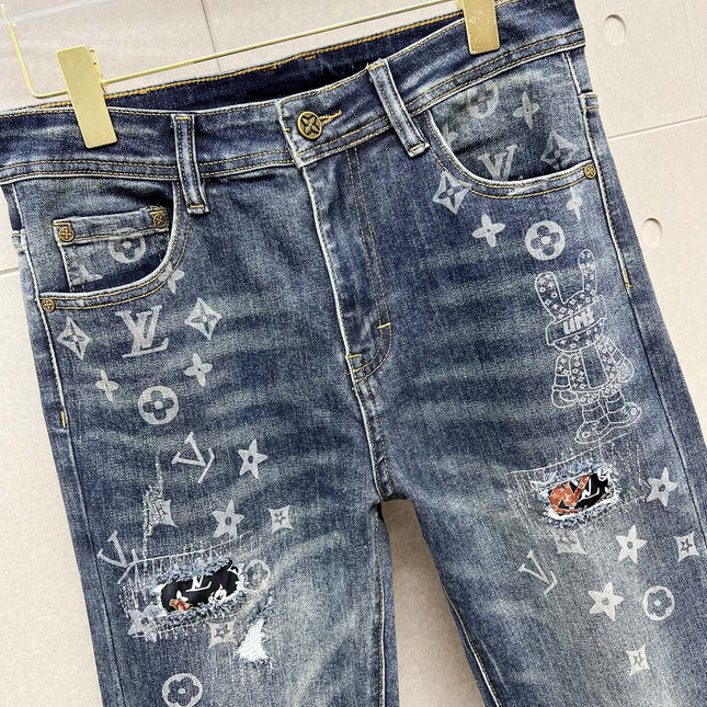 LV BLUE MONOGRAM DENIM JEAN 239498