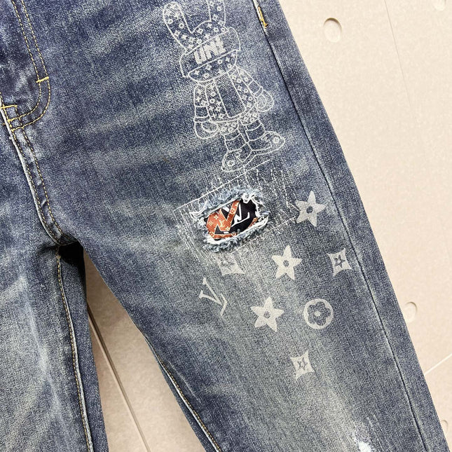 LV BLUE MONOGRAM DENIM JEAN 239498