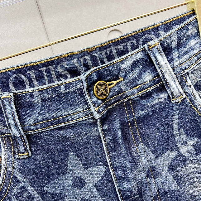 LV BLUE MONOGRAM DENIM JEAN 239499