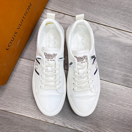 LV TRAINER WHITE AND BROWN CALFSKIN