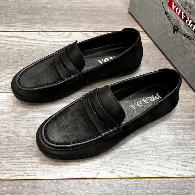 PRA LOAFER IN BLACK SUEDE CALFSKIN