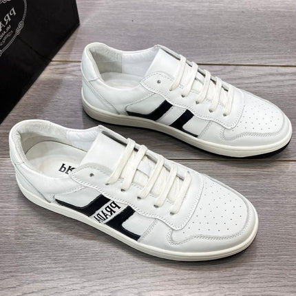 PRA TRAINER SHOES IN WHITE CALFSKIN