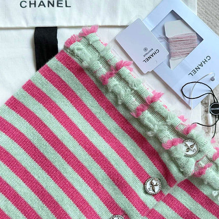 Chanel 25P Tube Top Pink Mix Green Cashmere 237316