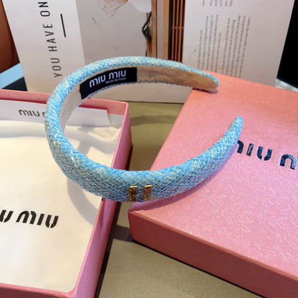SIMPLE HAIRBAND IN SKY BLUE TWEED 282731