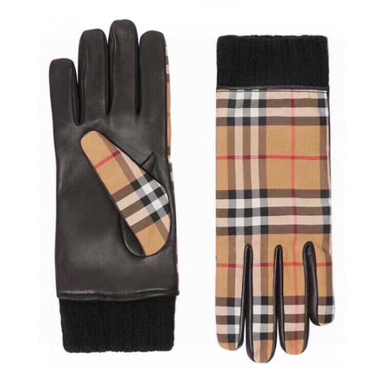 LINED GLOVES IN CAMEL BEIGE CASHMERE AND LAMBSKIN 454587