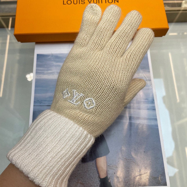 GLOVES IN WHEAT TAN MIX WHITE WOOL 458572