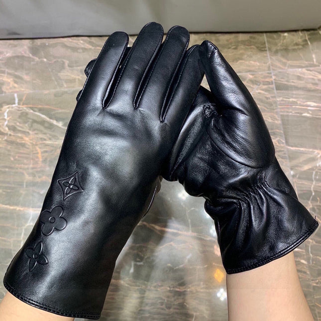 LV GLOVES IN BLACK LAMBSKIN 463843