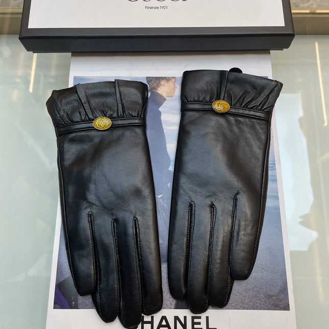 SADDLE GLOVES IN INDIGO BLUE LAMBSKIN MIX MONO JACQUARD FABRIC 465051