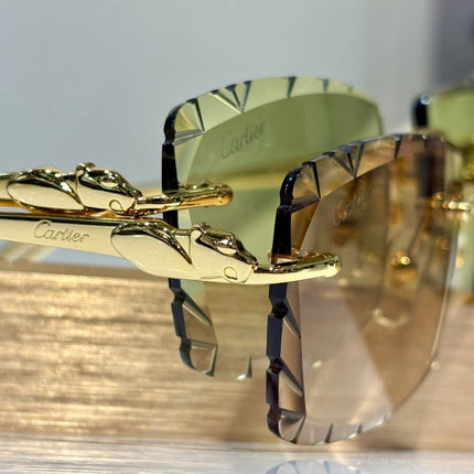 PANTHÈRE RECTANGULAR FRAME SUNGLASSES 563590 IN METAL