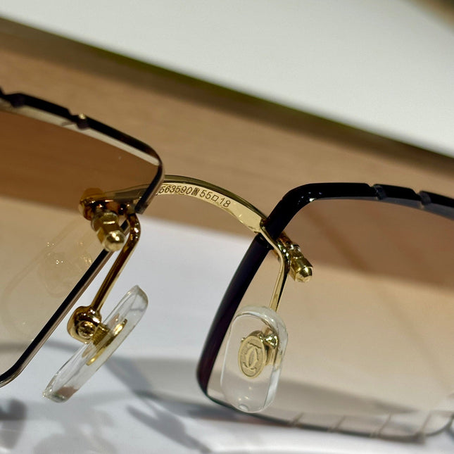PANTHÈRE RECTANGULAR FRAME SUNGLASSES 563590 IN METAL