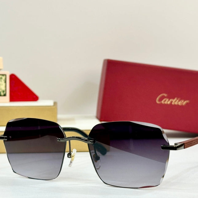 PREMIÈRE GEOMETRIC FRAME SUNGLASSES 530303 IN METAL AND WOODEN