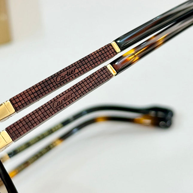 PREMIÈRE GEOMETRIC FRAME SUNGLASSES 530303 IN METAL AND WOODEN
