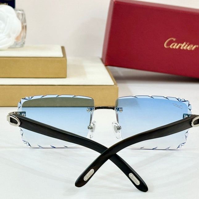 C DE RIMLESS RECTANGULAR FRAME SUNGLASSES 556093 IN METAL