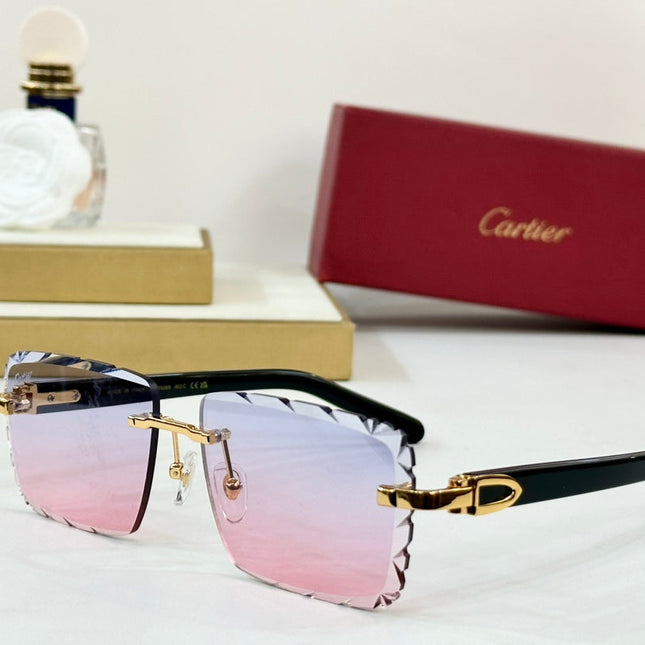C DE RIMLESS RECTANGULAR FRAME SUNGLASSES 556093 IN METAL