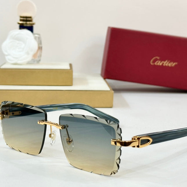 C DE RIMLESS RECTANGULAR FRAME SUNGLASSES 556093 IN METAL
