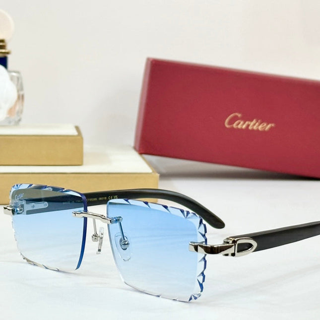 C DE RIMLESS RECTANGULAR FRAME SUNGLASSES 556093 IN METAL