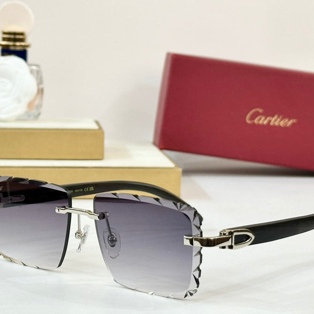 C DE RIMLESS RECTANGULAR FRAME SUNGLASSES 556093 IN METAL