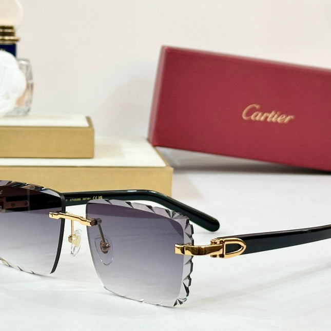 C DE RIMLESS RECTANGULAR FRAME SUNGLASSES 556093 IN METAL
