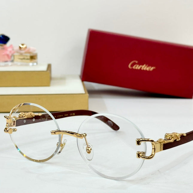 PANTHÈRE ROUND FRAME SUNGLASSES CT0561S IN METAL