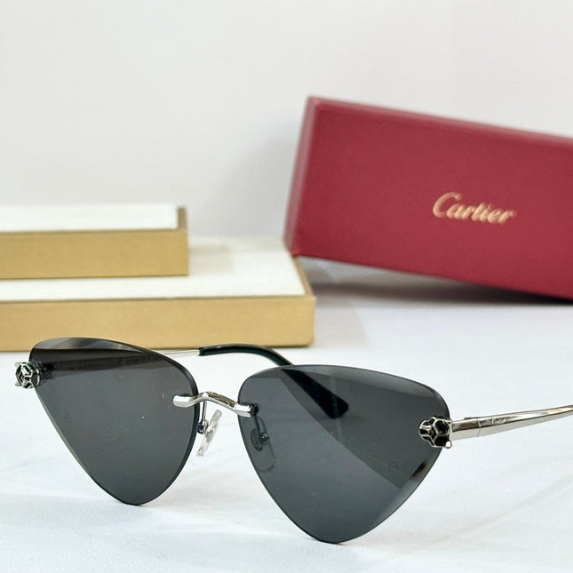 PANTHÈRE RIMLESS TRIANGLE FRAME SUNGLASSES  570457 IN METAL