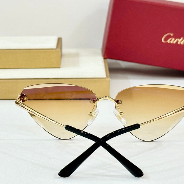 PANTHÈRE RIMLESS TRIANGLE FRAME SUNGLASSES  570457 IN METAL