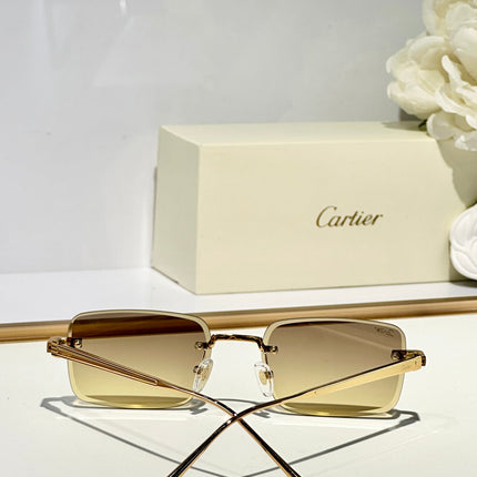 C DE RIMLESS SQUARE FRAME SUNGLASSES CT0610S IN METAL