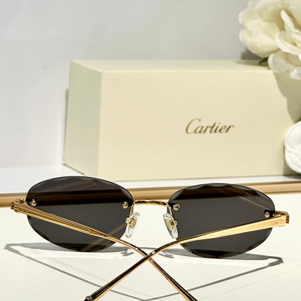 C DE RIMLESS ROUND FRAME SUNGLASSES CT0611S IN METAL