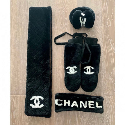 GLOVES IN BLACK RABBIT FUR AND LAMBSKIN 456405