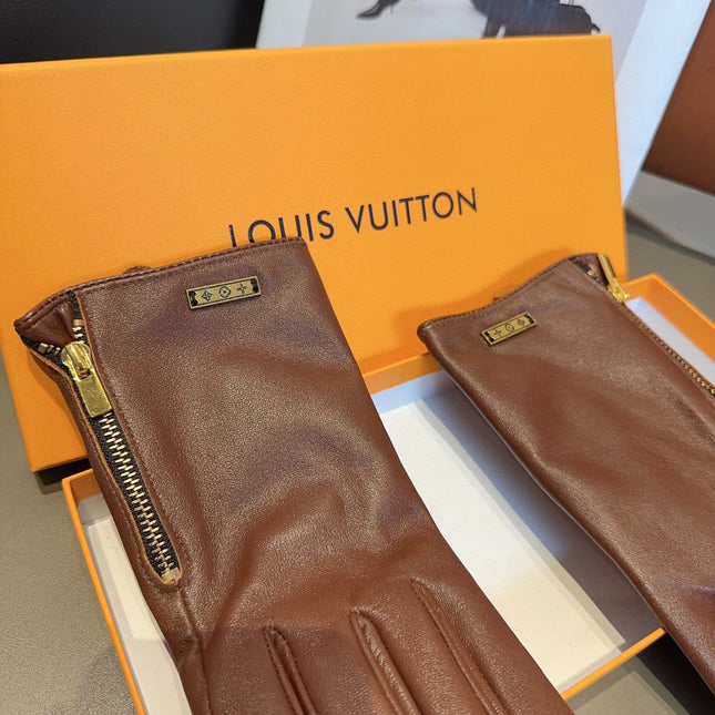 GLOVES IN CHOCOLATE BROWN LAMBSKIN 432687