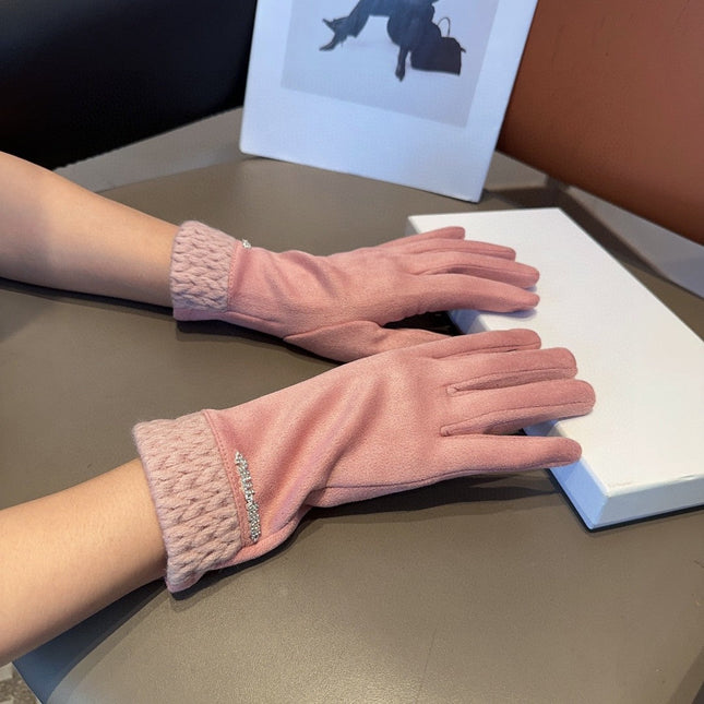GLOVES IN LIGHT PINK WOOL 439181