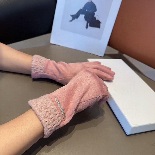 GLOVES IN LIGHT PINK WOOL 439181