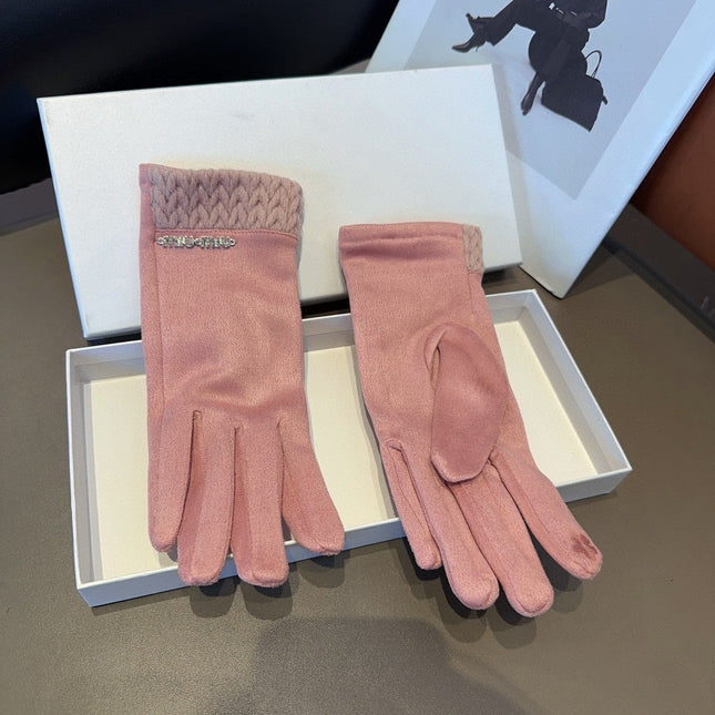 GLOVES IN LIGHT PINK WOOL 439181