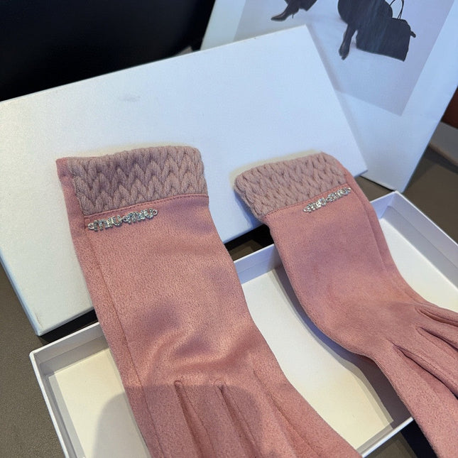 GLOVES IN LIGHT PINK WOOL 439181