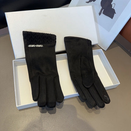 GLOVES IN BLACK WOOL 439182