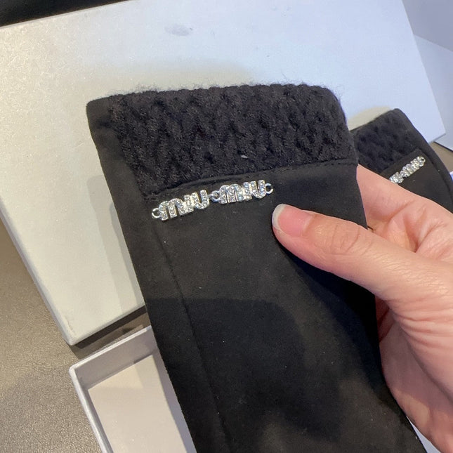 GLOVES IN BLACK WOOL 439182