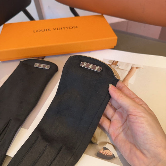 LV GLOVES IN BLACK WOOL 467979