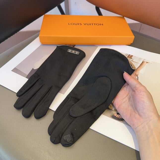 LV GLOVES IN BLACK WOOL 467979