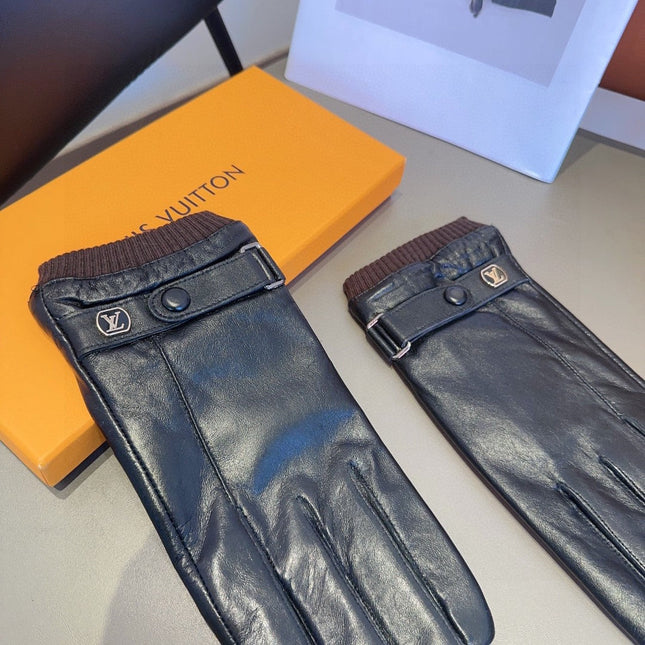 LV GLOVES IN BLACK LAMBSKIN 467997