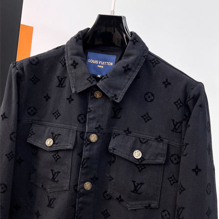 LV BLACK MONOGRAM DENIM JACKET 239525