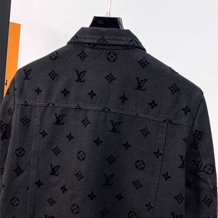 LV BLACK MONOGRAM DENIM JACKET 239525