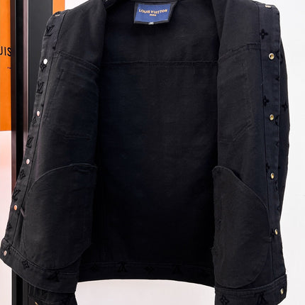 LV BLACK MONOGRAM DENIM JACKET 239525