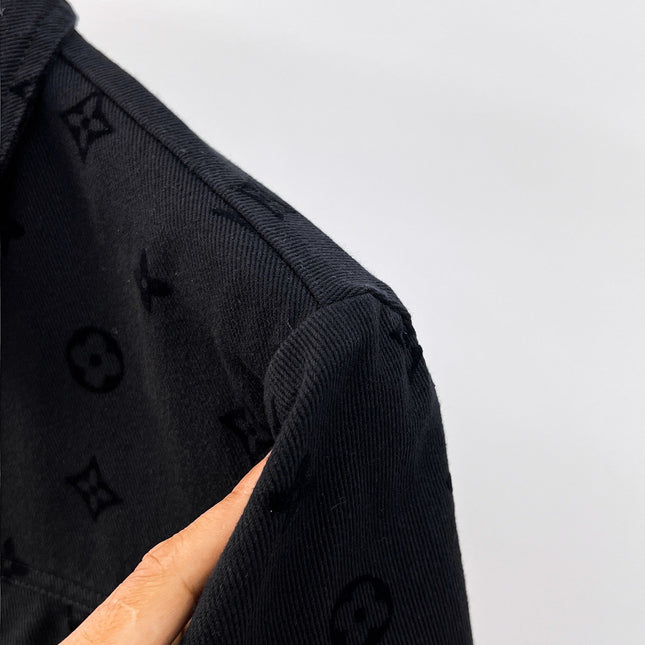 LV BLACK MONOGRAM DENIM JACKET 239525