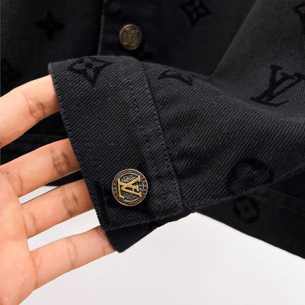 LV BLACK MONOGRAM DENIM JACKET 239525