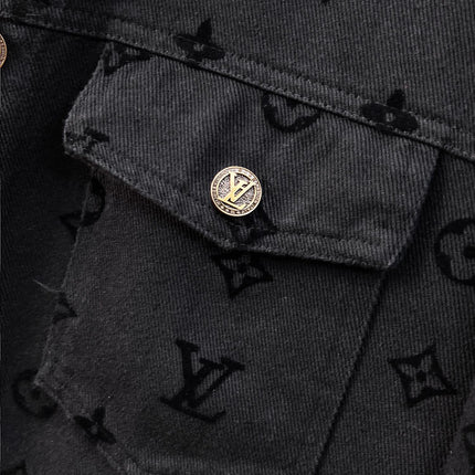 LV BLACK MONOGRAM DENIM JACKET 239525
