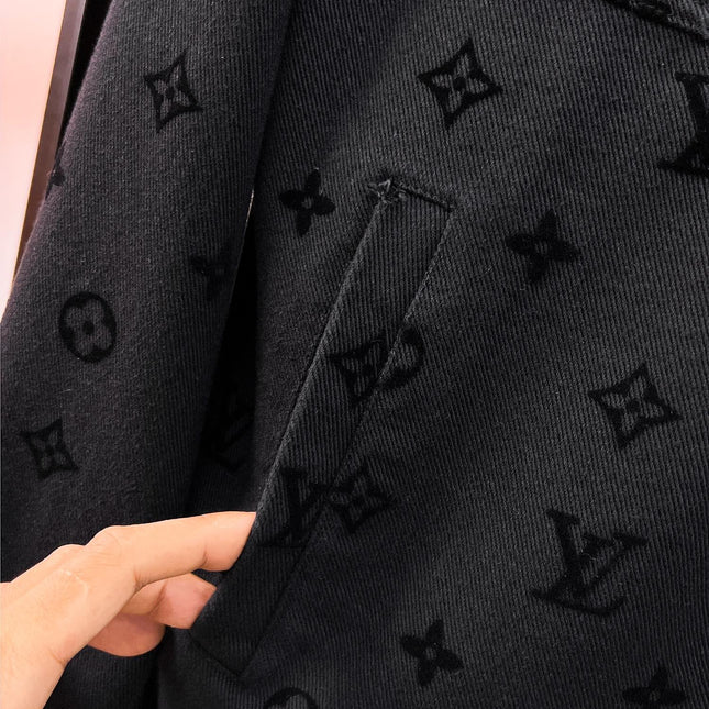 LV BLACK MONOGRAM DENIM JACKET 239525
