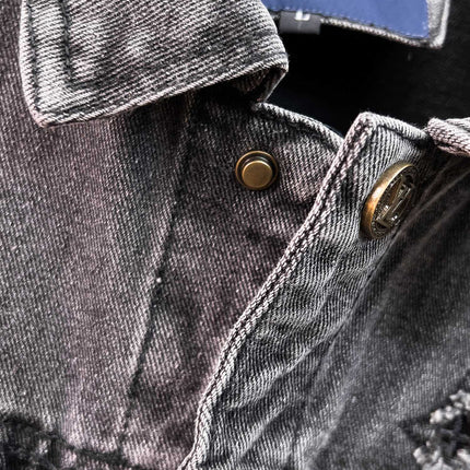 LV CHARCOAL BLACK DENIM JACKET 239526