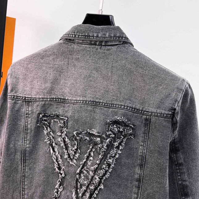 LV CHARCOAL BLACK DENIM JACKET 239526